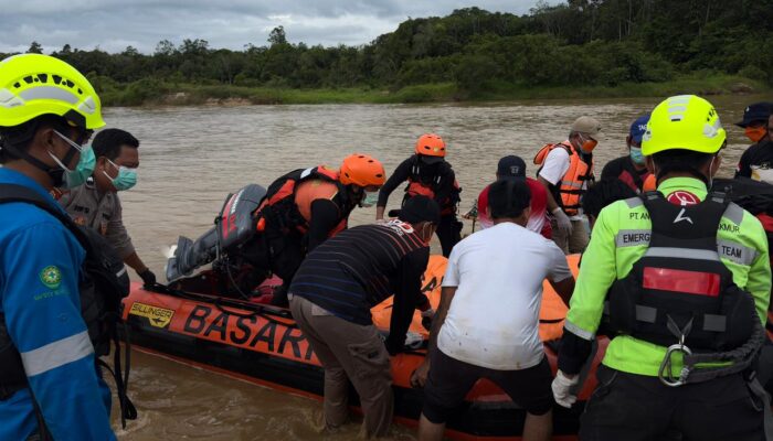 Tiga Hari Pencarian, Jasad Korban Terseret Arus Sungai Rungan Akhirnya Ditemukan