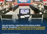 Gelar Rapim, Menteri ATR/Kepala BPN Minta Jajaran Matangkan Penyelarasan Data Jelang Penetapan LSD di 12 Provinsi