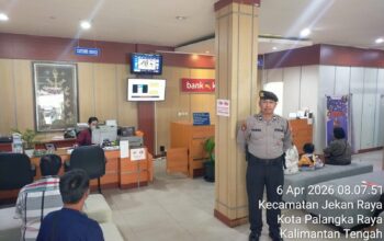 Satpamobvit Polresta Palangka Raya Perketat Pengamanan Bank, Jaga Rasa Aman Nasabah