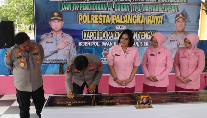 Kapolda Kalteng Resmikan Barak hingga TK Bhayangkari di Polresta Palangka Raya