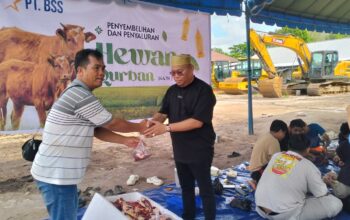 450 Paket Daging Kurban Disalurkan PT. BSS untuk Warga, Ponpes dan Panti Asuhan