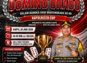 Sambut Hari Bhayangkara ke-80, Polresta Palangka Raya Gelar Turnamen Domino untuk Pererat Kebersamaan Warga