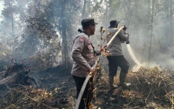 Kebakaran Lahan 2,5 Hektare di Palangka Raya Dipadamkan Polisi dan Relawan